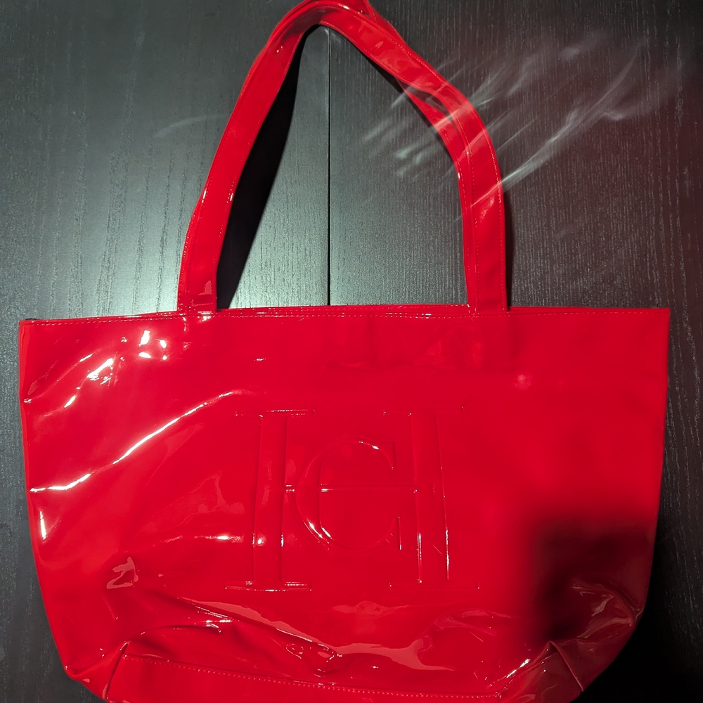 Carolina Herrera Glossy Red Shoulder Bag